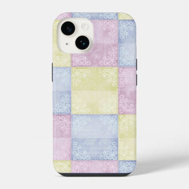 Colourful Pastels Patchwork iPhone Case (Back)
