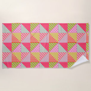 Colourful Patchwork Beach Towel   Summer & Vacatio