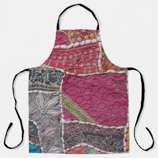 Colourful Patchwork Carpet Closeup Detail Apron
