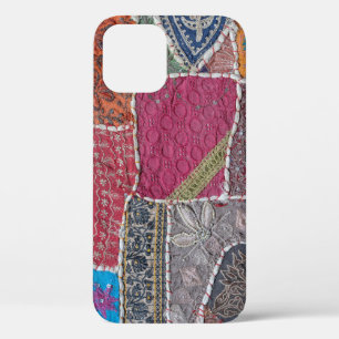 Colourful Patchwork Carpet Closeup Detail iPhone 12 Case