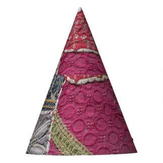 Colourful Patchwork Carpet Closeup Detail Party Hat