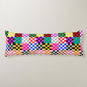 Colourful Patchwork Chequered Pattern Design Body Cushion