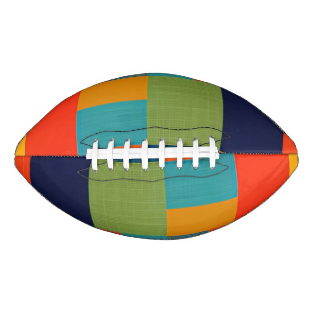 Colourful Patchwork Football American Football (Front)