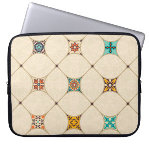 Colourful Patchwork Islam Arabic Tile Laptop Sleeve