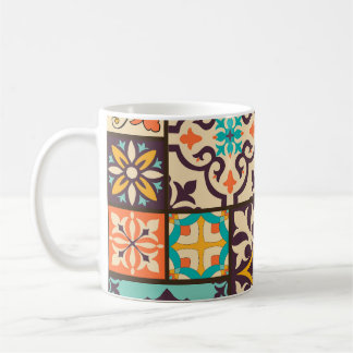 Colourful Patchwork Islam Motifs Tile Coffee Mug