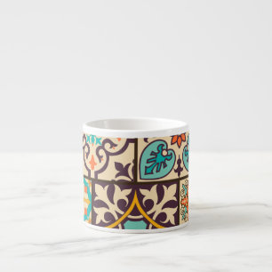 Colourful Patchwork Islam Motifs Tile Espresso Cup