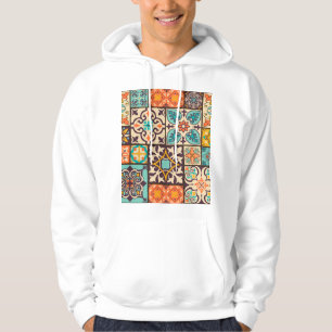 Colourful Patchwork Islam Motifs Tile Hoodie