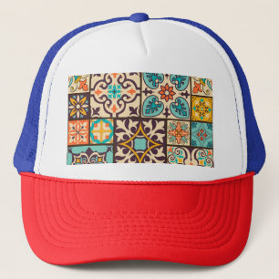 Colourful Patchwork Islam Motifs Tile Trucker Hat