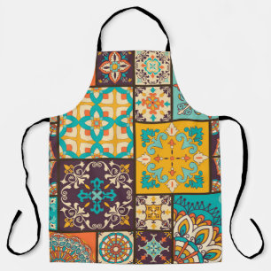 Colourful Patchwork Islamic Tile Seamless Apron