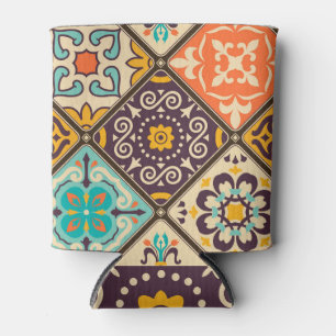 Colourful Patchwork: Majolica Tile Design Can Cooler
