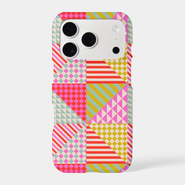 Colourful Patchwork Phone Case Tech Accessory (Back)