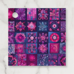 Colourful Patchwork Quilt Art Gift Tags