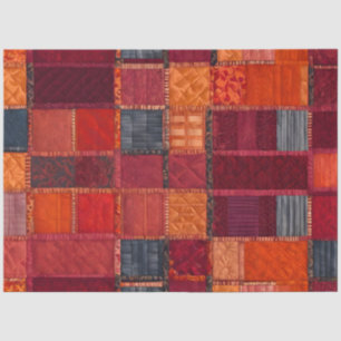 Colourful Patchwork Quilt Art Tissue Paper