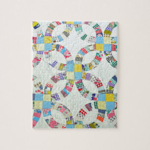 Colourful patchwork quilt jigsaw puzzle
