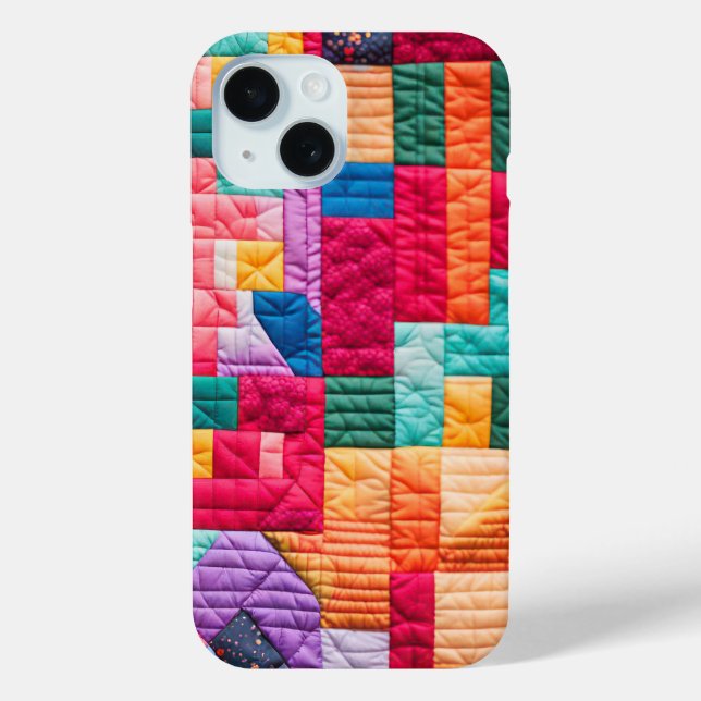 Colourful Patchwork Quilt Pattern Case-Mate iPhone Case (Back)