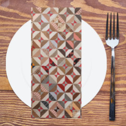 Colourful Patchwork Quilt Vintage Spool Pattern Napkin