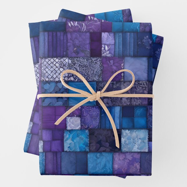 Colourful Patchwork Quilt Wrapping Paper Sheets (Creator Uploaded)