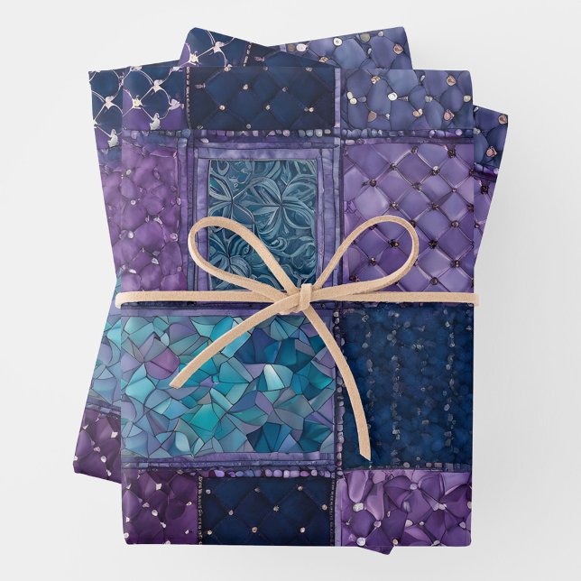 Colourful Patchwork Quilt Wrapping Paper Sheets (Creator Uploaded)