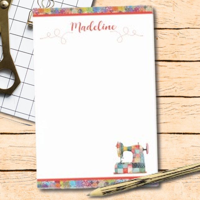 Colourful Patchwork Sewing Machine Post-it Notes (Creator Uploaded)