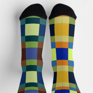 Colourful patchwork socks