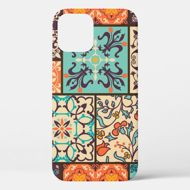 Colourful Patchwork Tile: Islamic Majolica Motifs Case-Mate iPhone Case (Back)