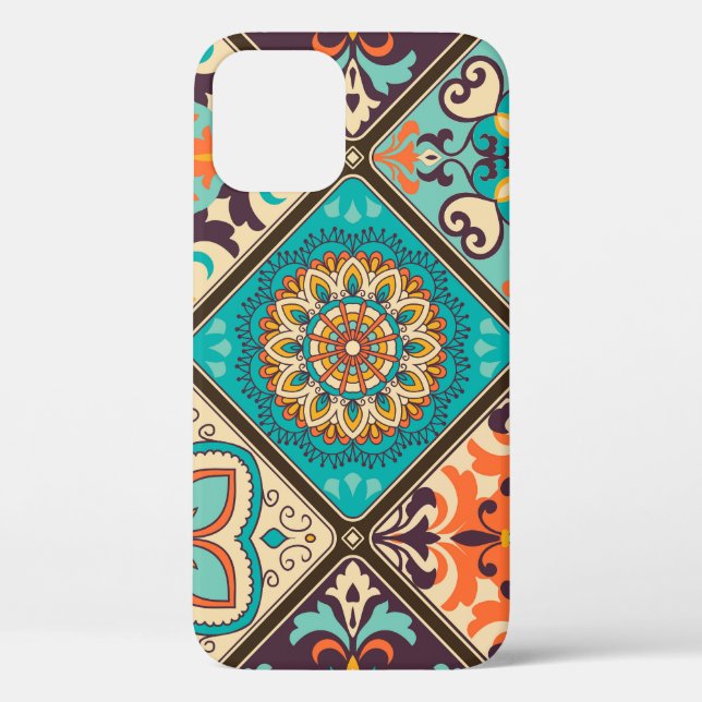 Colourful patchwork tile: Islamic motifs. Case-Mate iPhone Case (Back)