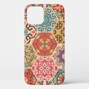 Colourful Patchwork Tile Islamic Motifs iPhone 12 Case