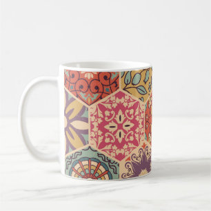 Colourful Patchwork Tile Islamic Motifs Coffee Mug
