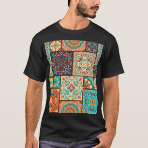 Colourful patchwork tile: Islamic motifs. T-Shirt