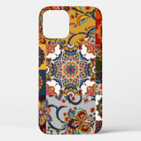 Colourful Patchwork Tile: Majolica Pottery Style