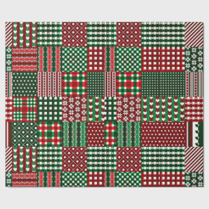 colourful patchwork wrapping paper