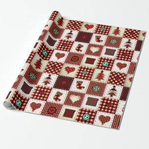 colourful patchwork wrapping paper