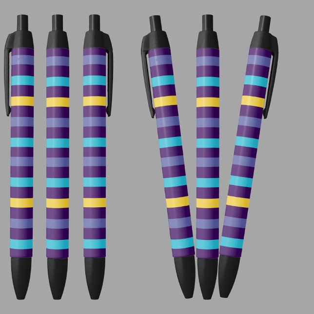 Colourful Pattern Back To School Black Ink Pen (Creator Uploaded)