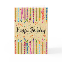 Colourful Pattern Birthday Candles for Anyone