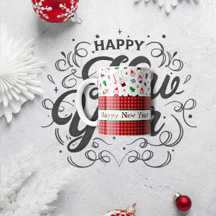 Colourful pattern Christmas Coffee Mug