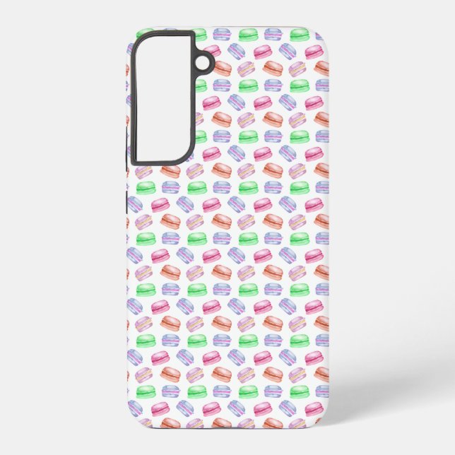 Colourful Pattern Cookies Macarons Dessert Samsung Galaxy S22+ Case (Back)