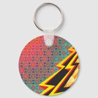 Colourful Pattern Creation "Flash Gordon" Key Ring