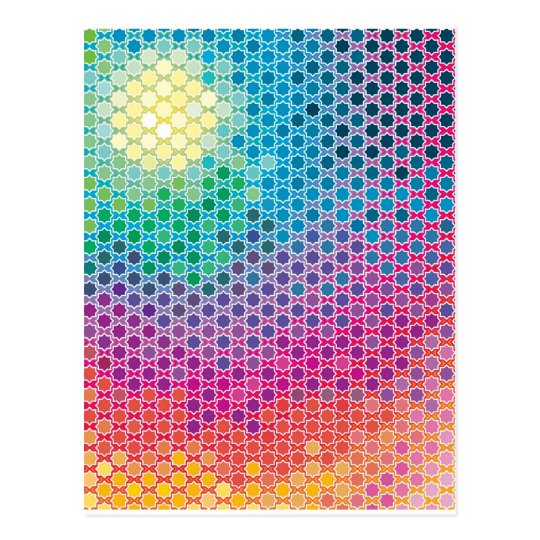 Colourful Pattern Creation "Starlight" Postcard