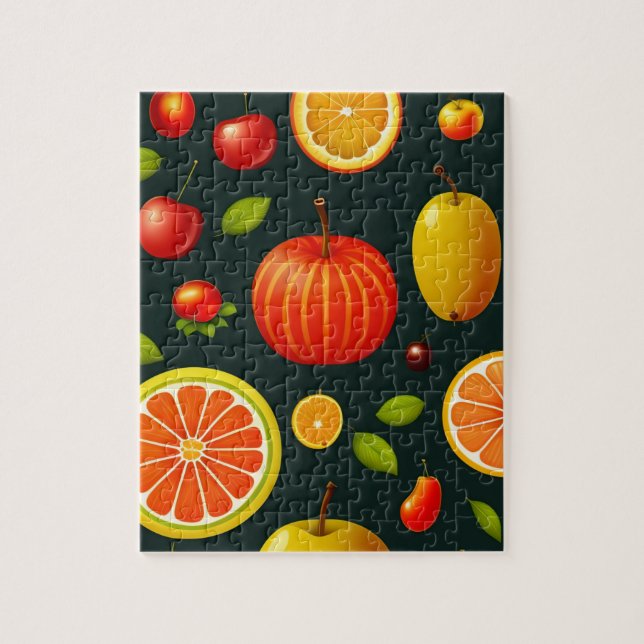 Colourful Pattern Fruits Jigsaw Puzzle (Vertical)
