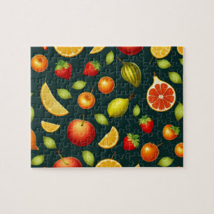 Colourful Pattern Fruits Jigsaw Puzzle