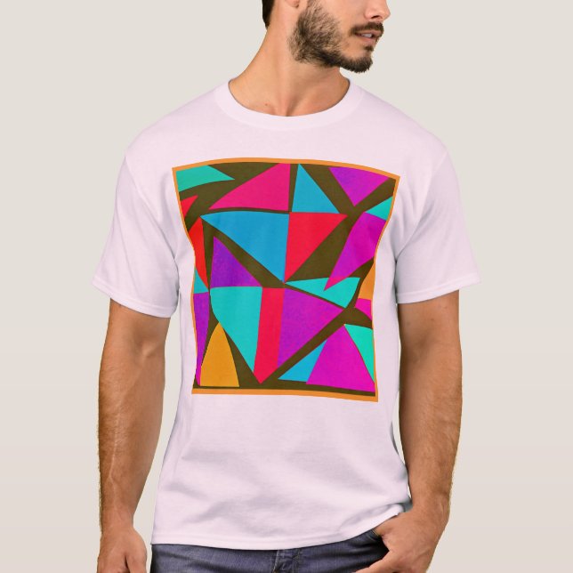 Colourful Pattern Fun T-Shirt (Front)