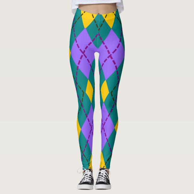 Colourful pattern Leggings  (Front)