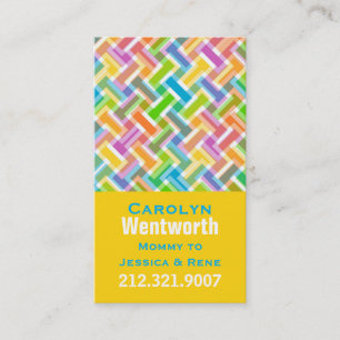 Colourful Pattern Mummy Networking Card