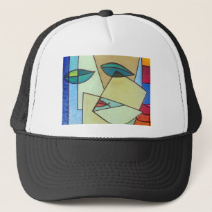 Colourful Pattern Peace Love Party Destiny Digital Trucker Hat