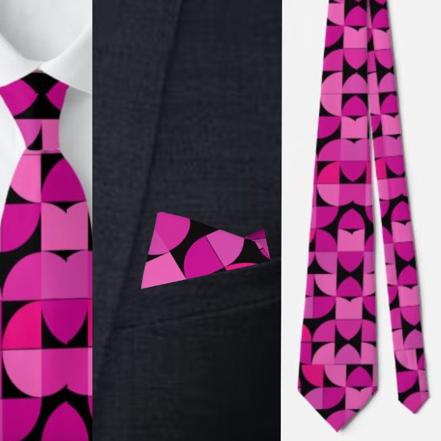 Colourful Pattern, Pink, Rose, Floral Pattern    Tie (Creator Uploaded)