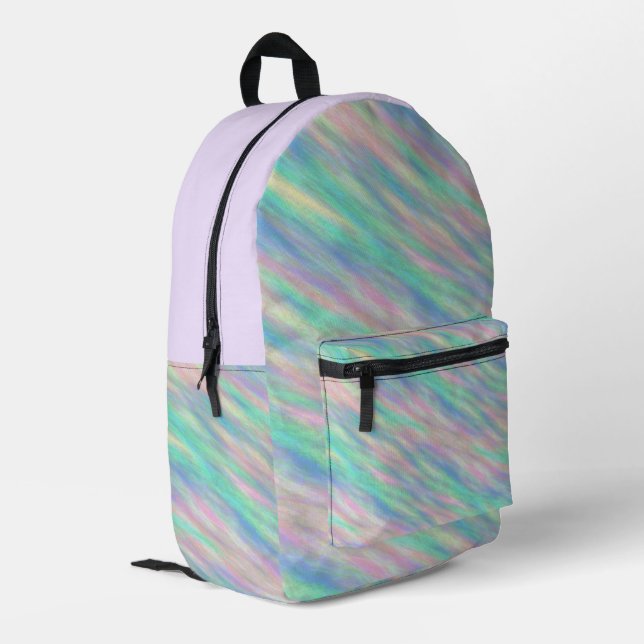 Colourful Pattern Printed Backpack (Back Corner Left)