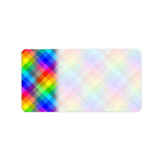 Colourful pattern. Rainbow Colours. Label (Front)