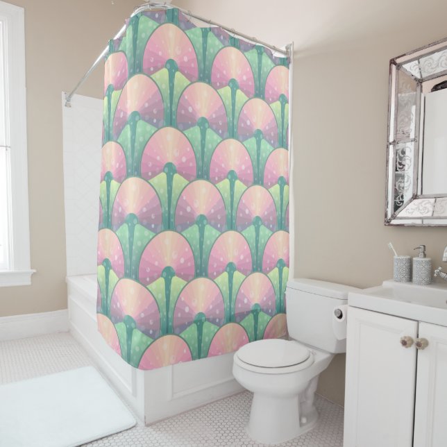 Colourful Pattern Shower Curtains (In Situ)