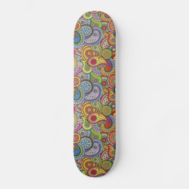 Colourful Pattern  Skateboard (Front)