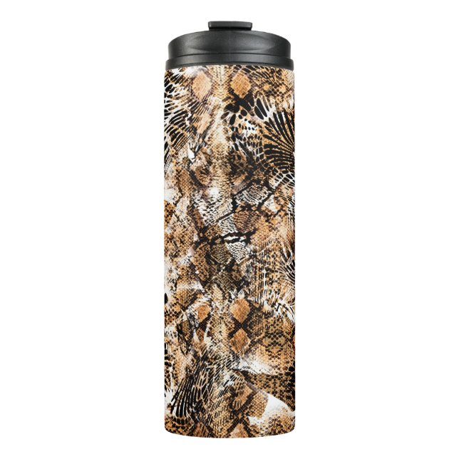 Colourful Pattern Study, Leopard, Zebra, Camouflag Thermal Tumbler (Front)